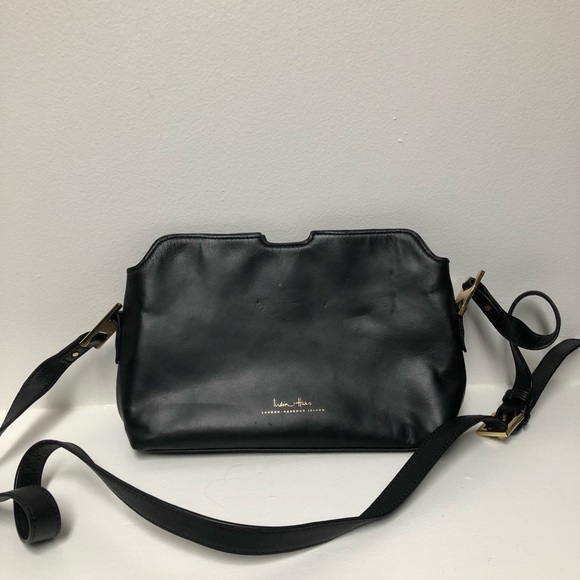 Black Leather Crossbody Bag - Picture 1 of 10